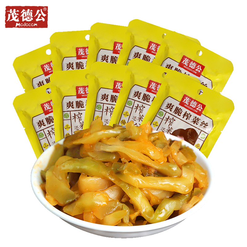 茂德公清爽榨菜鲜脆菜丝80g*5袋/10袋/20袋酱菜泡菜下饭菜咸菜小菜早餐配粥