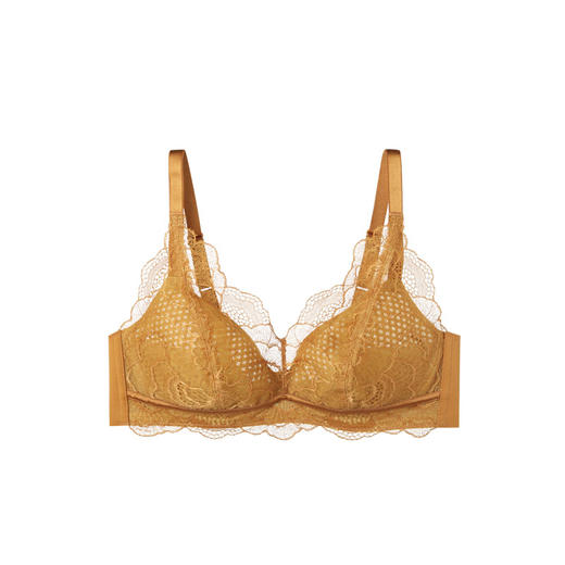 安莉芳蕾丝薄款大胸显小内衣女无痕U比收副乳无钢圈文胸EB00375 商品图5