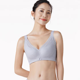 都市丽人少女三步优选BC杯调整型文胸锁边BC:薄3/4杯少女文胸四排扣无钢圈LJ22B5