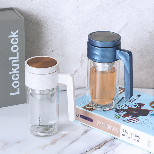 乐扣乐扣（LOCK&LOCK）玻璃杯商务水杯男泡茶杯茶水分离泡茶杯  LLG925 商品图0