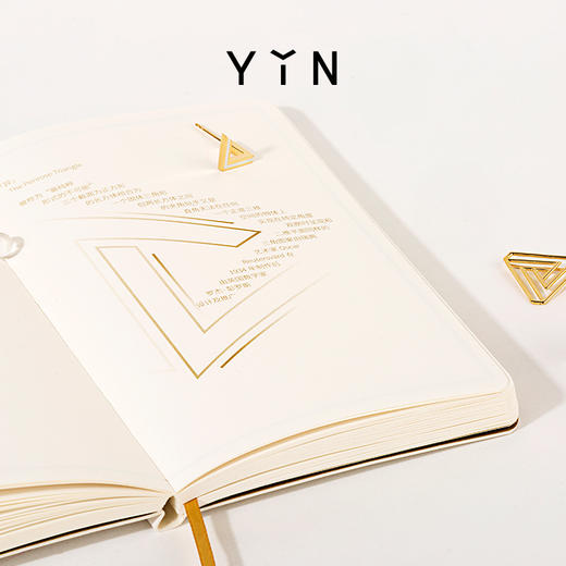  YIN隐 x 单向空间 原创设计师金色笔记本联名款 商品图4