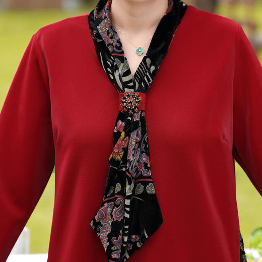 JXG-新款大码女装中年妈妈高贵优雅气质时尚减龄洋气连衣裙 商品图1