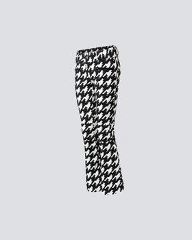 Perfect Moment - Aurora Flare Pant - Print - Houndstooth - Black/Snow White 女装 滑雪裤 黑白色