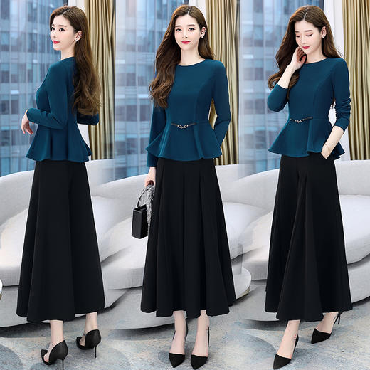 时尚气质，高阔太太阔腿裤两件套HR-GJC6221 商品图1