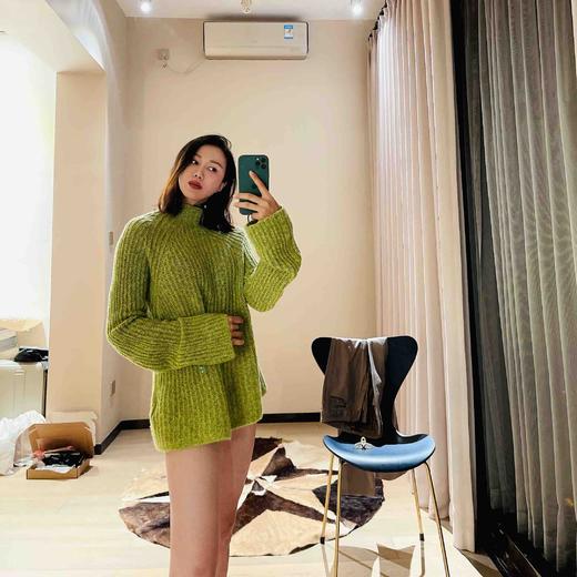 4686 100%羊绒 云端触感裸穿体感一级棒春意盎然清新绿颈袖添香 商品图6