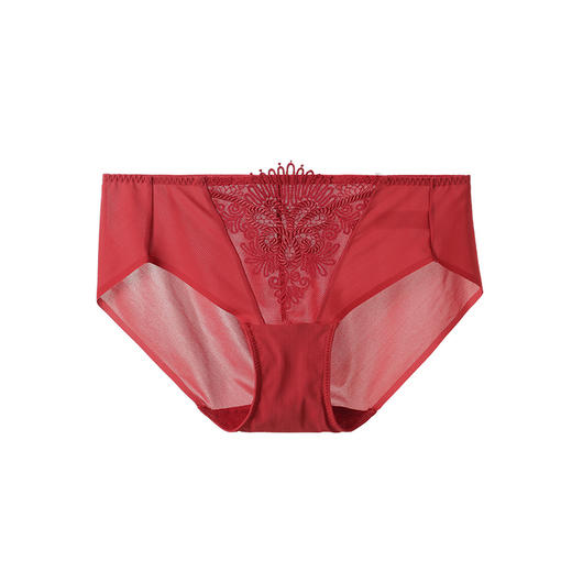 安莉芳蕾丝刺绣内裤女士无痕低腰三角裤E200432 商品图4