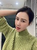 4686 100%羊绒 云端触感裸穿体感一级棒春意盎然清新绿颈袖添香 商品缩略图1