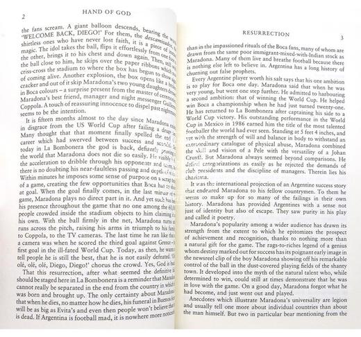 现货 马拉多纳传记 上帝之手 英文原版 Maradona: The Hand of God 一代球王 世界足球之星的传奇故事 平装 商品图3