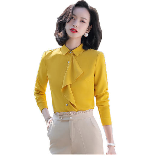 XZ-SY977职业衬衫女长袖雪纺衬衣时尚气质工作服女 商品图4