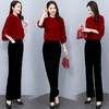 金丝绒时尚优雅潮流舒适套装2022年春季圆领个性气质 HR-HRYZ7721 商品缩略图0