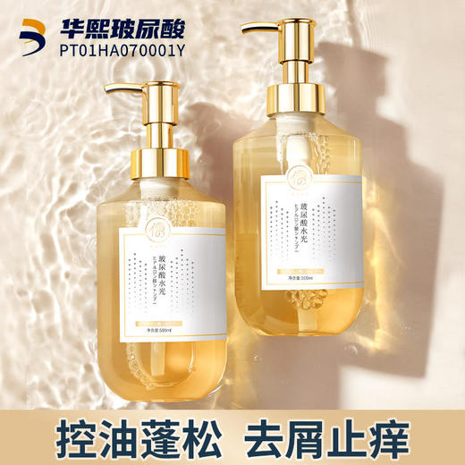 【“油腻”终结者】华熙生物玻尿酸控油蓬松去屑止痒强根固发补水滋养改善毛躁儒意玻尿酸水光洗发水 商品图0