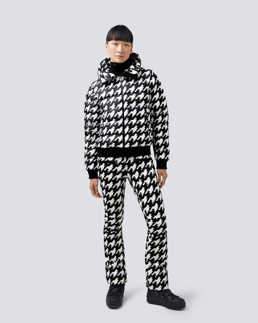 Perfect Moment - Aurora Flare Pant - Print - Houndstooth - Black/Snow White 女装 滑雪裤 黑白色 商品图1