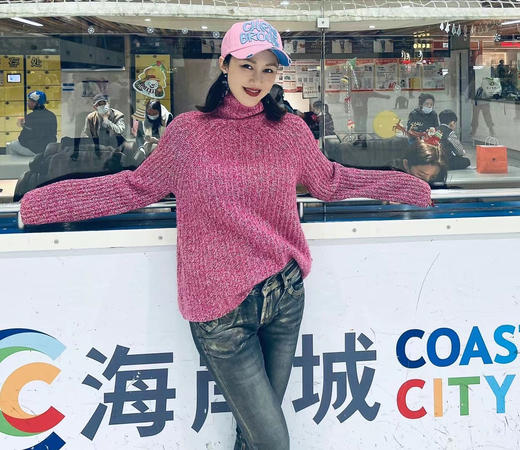 J20424698 100%羊绒衫 烟花紫色 少女心青春减龄 柔软细腻颈袖添香 商品图6