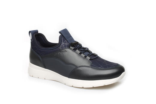 豪麟名鞋奥莱都彭男鞋织物+牛皮革休闲鞋E31110103蓝色  原价3660元 商品图0