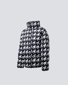 Perfect Moment - Nuuk Puffer Jacket - Houndstooth - Black/Snow White 童装 滑雪夹克 黑白色