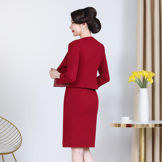 YZL-21020圆领气质通勤中长款春秋季休闲长款韩版纯色宽松外套 商品图1