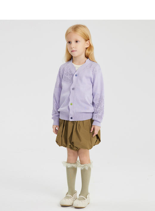 江南布衣婴童  22年春装新品 短款开襟毛衫  1MB391130 商品图1