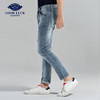 GOOD LUCK/德鲨棉质弹力破洞油漆点时尚小锥裤水洗牛仔裤FY17202-832 商品缩略图1