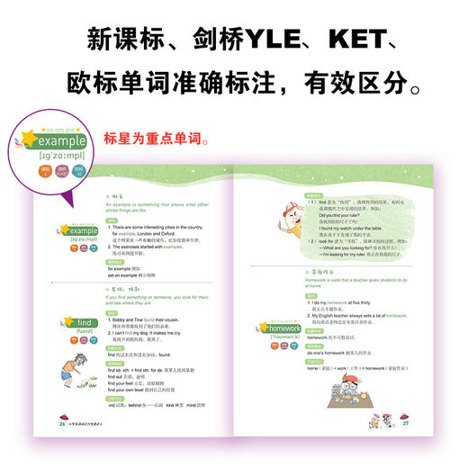 小学英语词汇巧学速记2 上下册 小学四年级辅导 基本英语单词实用例句思维导图拓展模块趣味插图 国际音标 新东方 商品图1