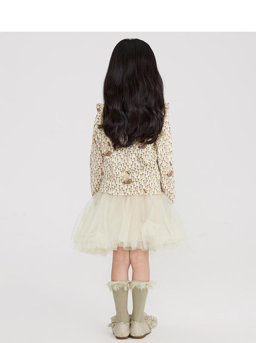 江南布衣婴童  22年春装新品  短款开襟毛衫  1MB391110 商品图3