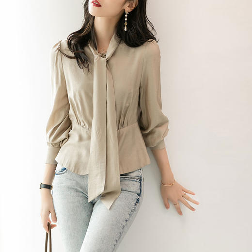 2022春秋新款气质时尚通勤黑色韩版衬衣  DB-A2066 商品图2