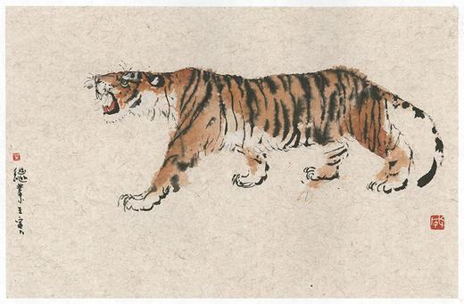 薛继业水墨虎年画虎高精版画画心34*22无框卧室卫生间走廊装饰画 商品图4