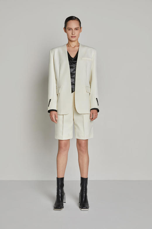 一粒扣起梗短西裤 商品图1