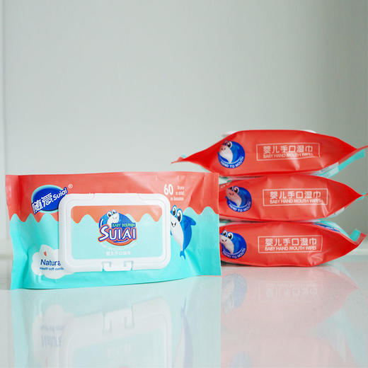 婴儿手口柔湿巾60片/包 商品图0