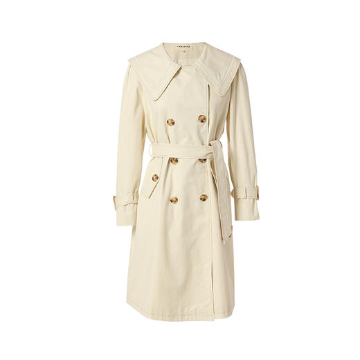 Famecoco范可儿日式时尚风衣女春秋长款外套大学生F221AT003 商品图5