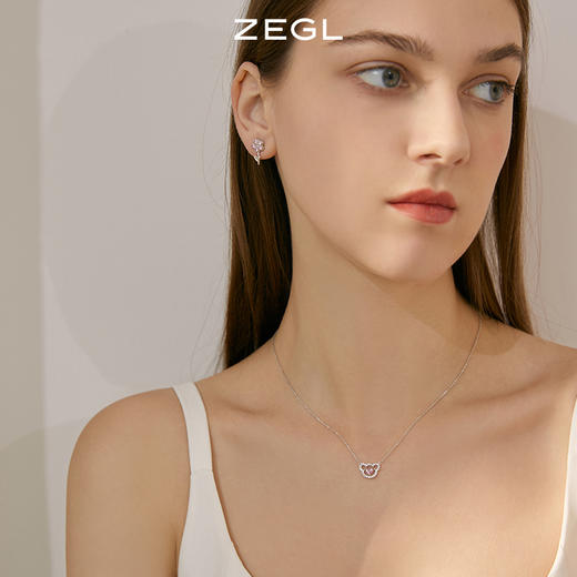 ZEGL设计师925纯银小熊项链女高级设计感轻奢小众锁骨毛衣链配饰 商品图2
