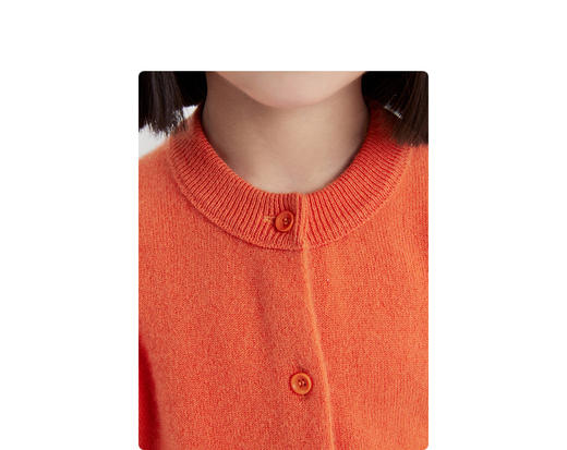 江南布衣婴童  22年春款新品  短款开襟羊绒衫  1MB3D1140 商品图4