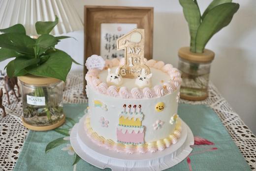 复古花边一周岁蛋糕 商品图3