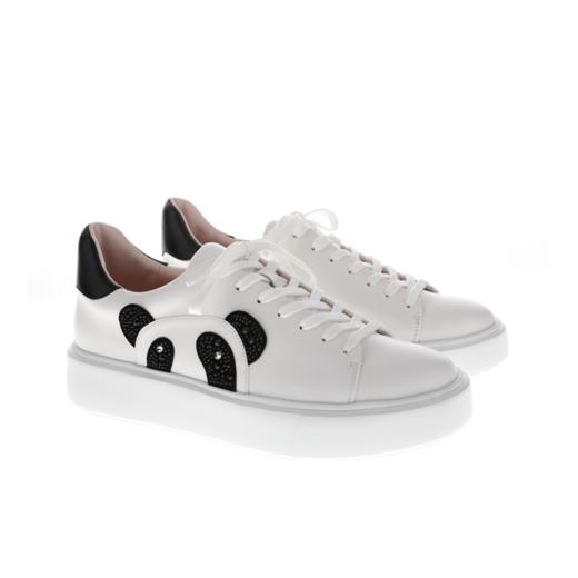 斓曦、张赫同款sheme《国宝小白》熊猫系列真皮男女同款时尚呆萌休闲运动鞋可定制 商品图5