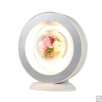 情深深磁悬浮永生花台灯情人节礼物送女友生日礼物女满天星干花花束送老婆结婚礼物纪念日礼品摆件 商品图0