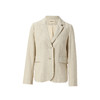 Famecoco范可儿休闲米色西装女式春秋款温柔棉麻西服F221AW001 商品缩略图5