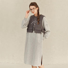 Famecoco范可儿套装裙女士初春款减龄宽松两件套F221EA007