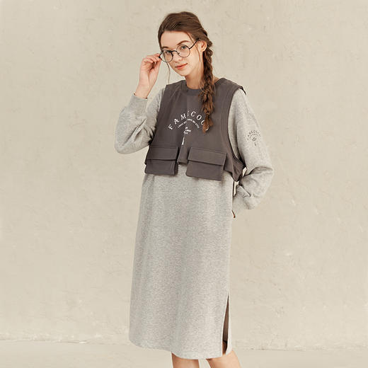 Famecoco范可儿套装裙女士初春款减龄宽松两件套F221EA007 商品图0
