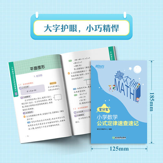 掌分宝系列-小学数学公式定律速查速记 商品图2