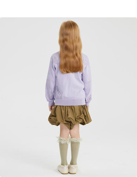 江南布衣婴童  22年春装新品 短款开襟毛衫  1MB391130 商品图2