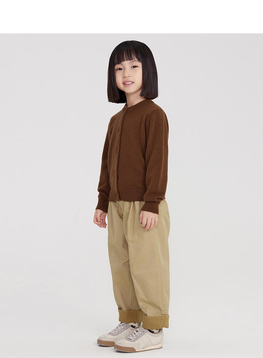 江南布衣婴童  22年春款新品  短款开襟羊绒衫  1MB3D1140 商品图6