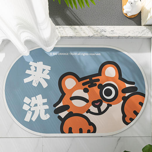 莫奈硅藻泥吸水防滑居家柔韧浴室洗手台可用软垫 商品图5