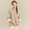 Famecoco范可儿别致收腰衬衫女式早春拼接衬衣F221BH006 商品缩略图0