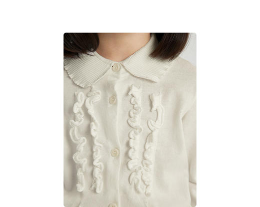 江南布衣婴童  22年春装新品   短款开襟毛衫   1MB391100 商品图3