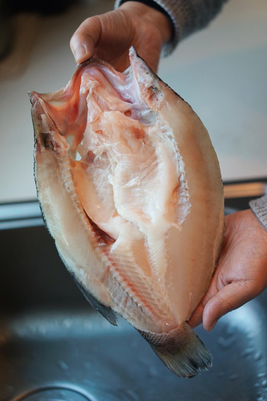 顺德鲈鱼(开背,净膛)450克/条