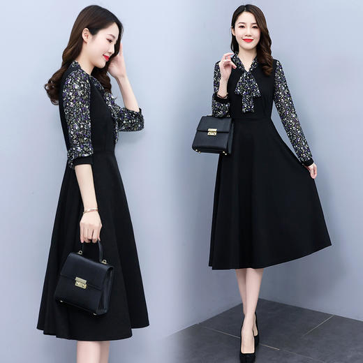 中年妈妈内搭配大衣打底连衣裙女春款贵夫人阔太太高端洋气质妈妈 HR-HRYZ7707 商品图2