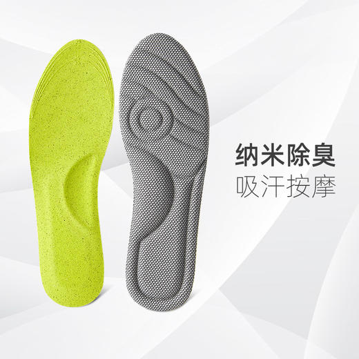 【裸脚穿鞋都不臭】苏大博士研发 纳米科技防臭按摩鞋垫 专利Kang菌材料  除臭净味 舒适防滑 自由裁剪 男女同款 商品图5
