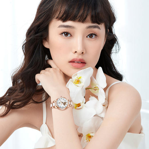 依波(EBOHR)蝶恋花系列优雅镂空机械女表5069 商品图5