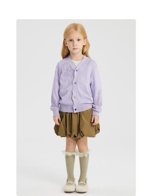 江南布衣婴童  22年春装新品 短款开襟毛衫  1MB391130 商品图0