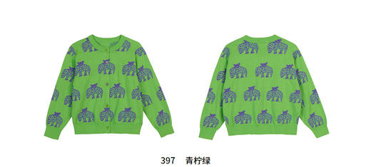 江南布衣婴童  22年春装新品  短款开襟毛衫    1MB393110 商品图4