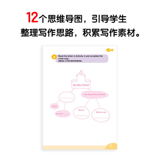 小学英语词句边学边练2 上下册 小学二年级辅导 书写描红写作训练 基本英语单词短语句型范文趣味插图 新东方 商品图3